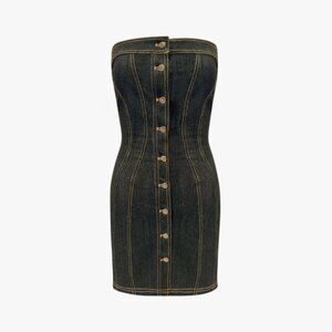 Dana Denim Mini Dress Dark Denim | Size L | NWT